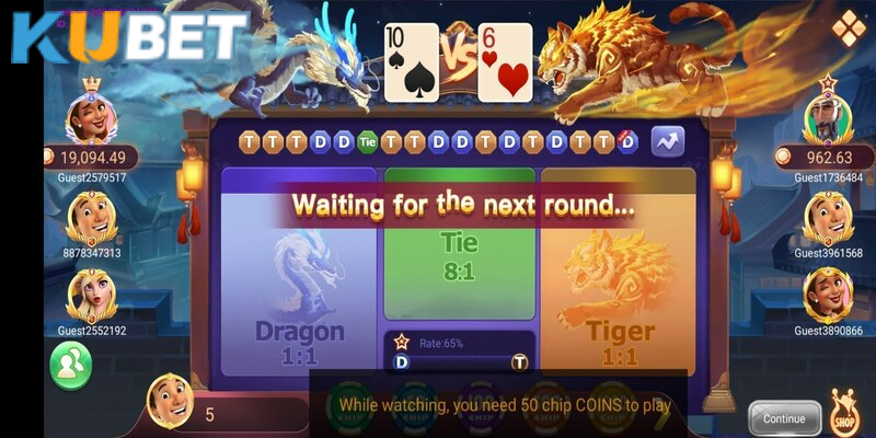 Cược game Dragon Tiger đơn giản với phần thắng cao